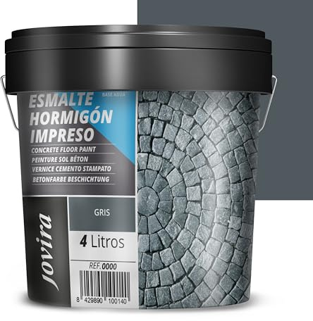 JOVIRA PINTURAS Peinture Sol en Béton Résine de rénovation pour sols en béton (4 Litres, Gris)