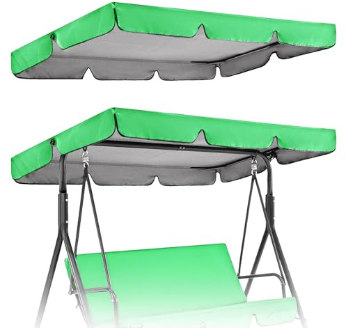 Hollywoodschaukel Dachbezug,Outdoor Sonnendach Hollywoodschaukel Auflage,Wasserabweisend Hollywoodschaukel Ersatzdach,Sonnendach für hollywoodschaukel Gartenschaukel-Baldachin,Schaukelstühle Zubehör