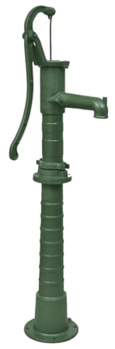 ZEYUAN Garden Water Pump with Stand,Hand Water Pump,Rustic Cast Iron Well Pump for Yard, Garden, Farm Irrigation
