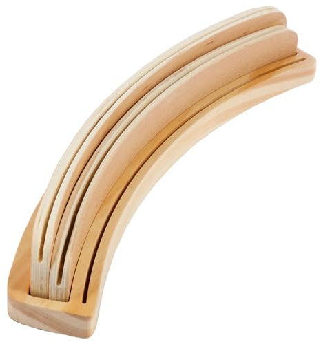 Foppla Support de cartes à jouer en bois incurvé, stable, antidérapant, plateau de cartes de jeu de bureau pour jeux de stratégie