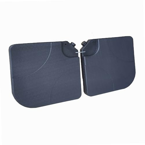 WERKA PRO Pied de Parasol Déporté HDPE Lot de 2 50 x 50 x 7,5 cm Noir | Polyéthylène, léger, usage jardin et balcon, extérieur, taille 50 x 50 x 7,5 cm, stabilité optimale