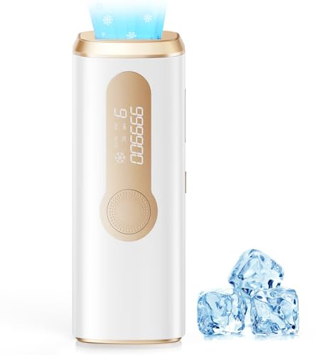 Haarlosy IPL Geräte Haarentfernung Laser für Damen und Herren – 10 °C Eiskühlkontakt zu Hause für Schmerzfreie und Langanhaltende Ergebnisse, 86% Haarreduktion in 3 Wochen für Körper, Beine, Bikini