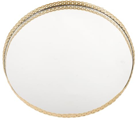 VALICLUD Plateau De Rangement Bijoux Miroir Surface Décoratif Multifonction Organisateur Cosmétiques Parfum Pour Chambre Coiffeuse