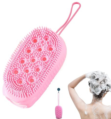 Scrubber Per Doccia In Silicone Morbido Silicone Detergente A Doppia Faccia | Spazzola Da Doccia Corpo Esfoliante silicone morbido levigante massaggio doccia schiena collo braccia gamb