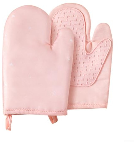 Gants en silicone résistants à la chaleur, parfaits pour la pâtisserie, les grillades et la cuisine en plein air (rouge clair)