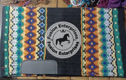 EQUIEMPRESS Sattelunterlage Western Show/Westernsatteldecke aus Neuseelandwolle, Top Wool Pad Sensor Flex (Anpassung möglich) VK-015 (34 x 32)