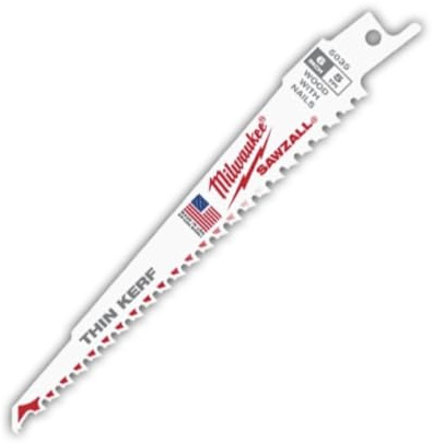 6 L Tapered Reciprocating Saw Blade, 5 pk.