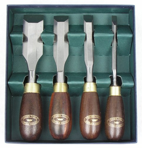 Crown Tools 174RB 4 Pieces Butt Chisel Set