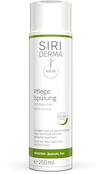 SIRIDERMA Pflege-Spülung | Ohne Parabene und Silikone | Vegan | Bei trockener Kopfhaut und Haare (leicht duftend, 250 ml)