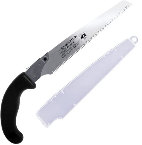 KAKURI Japanese Hand Saw [Tree Pruning] 8-1/4 Japanese Pull Saw with Blade Cover, Made in JAPAN