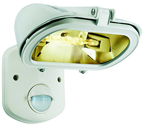 Elro ES128W 120 Watt Metal Halogen Floodlight with Motion Detector, White