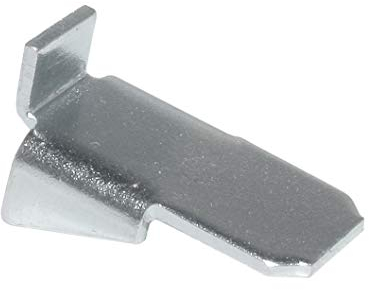 HKB ® 10 Stück Bodenträger Vari 10 Stahl chromiert, für 10mm Schienen mit 5mm Aufnahme, 10mm breit, 18mm lang, Hersteller Hettich, Artikel-Nr. 77013