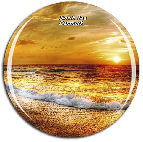 Weekino Dänemark Henne Strand Nordsee Kühlschrankmagnet 3D Kristallglas Touristische Stadtreise City Souvenir Collection Geschenk Starker Kühlschrank Aufkleber
