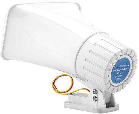 Sirena de Alarma de Bocina, 150dB DC 12V Tono Dual con Cable Sirena de Bocina Altavoz Alarma Antirrobo de Seguridad de Advertencia Alarma Antirrobo para la Seguridad del Hogar