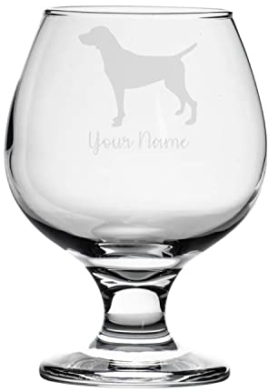 Personalised German Wirehaired Pointer Engraved Brandy Snifter Glass, Dog Gift for Women, Gift for Men