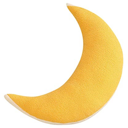 BYNYXI Mondkissen Stillkissen,75cmx30cm Gefüllte Plüschmond Stillkissen Weiche Mond Kuscheltier Kinder Erwachsene Lesekissen Baumwolle Dekokissen Kinderzimmer Zierkissen Mond Schmusekissen Plüschtier