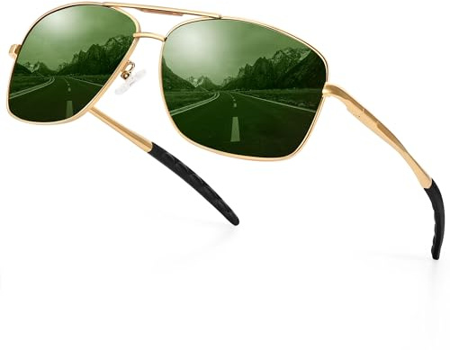 URUMQI Polarized Aviator Sunglasses for Men Women,UV400 Protection Lens, Ultra Lightweight Pilot Sun Glasses for Driving Golf