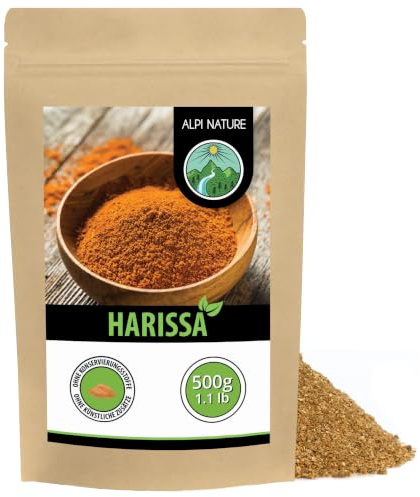 Alpi Nature Harissa Mezcla de Especias 500g, Condimento Harissa, Especias Africanas para Cocinar
