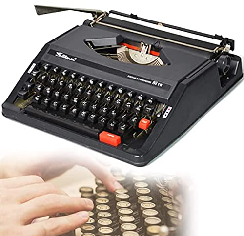 Traditionelle tragbare manuelle Schreibmaschine, Vintage, Klassische Retro-alte Schreibmaschine für Schriftsteller, schlanke und langlebige Schreibmaschine, Klassische Textverarbeitun