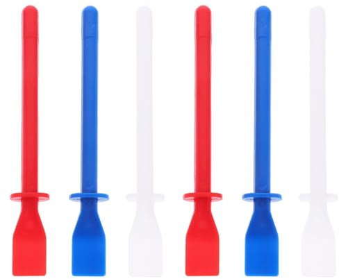 Hemobllo Werkzeug 6 Stück Mit Kleber Beschichtetes Blatt Leim-Abstrichstifte Leder-Reparaturset Abstrich-Klebestift Silikon-Kleber Pinsel Malwerkzeuge Hand-Abstrich-Kleber Spachtel Schaber