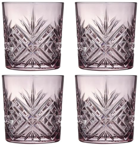 Luminarc Salzburg Rosa Scatola 4 Bicchieri Alti Vetro 30cl Sodo Non Adatto Microonde