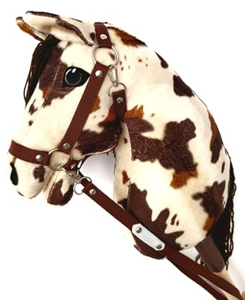 Hobby Horse Hobbypferd groß A3 (Pferd auf einem Stock) (Light Brown)