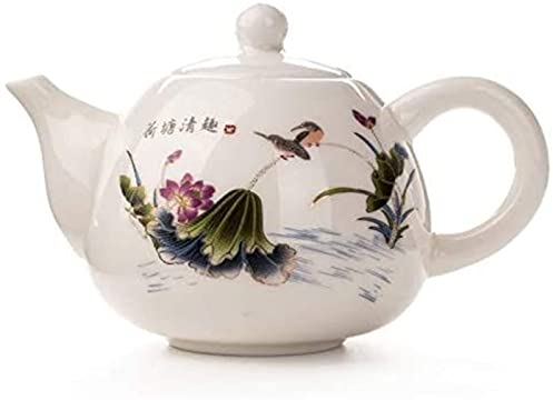 CAFIEDR Teeservice, 170 ml, Teekanne aus Porzellan, Tasse mit Teesieb, weißes Teeservice aus Knochenporzellan, Keramik-Kaffee-Teekanne, Wasserkocher, antikes chinesisches Teetassen-Set