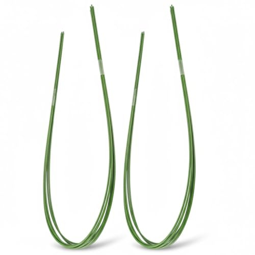 SUNGOOYUE Plant Support Hoops 12 Pack, 3.9ft Coated Iron Wire Garden Stakes for Gardening Climbing Vines Tomato Pepper Plants