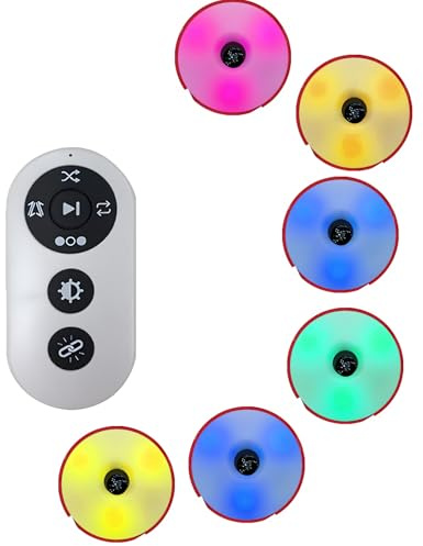 SWTHM Set di 4 luci per allenamento di reazione, 4 colori, set di lampade per allenamento di reazione agile, 4 modalità, telecomando, ricarica USB, luce di reazione per allenamento fisico, allenamento