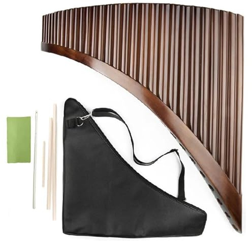 Panflöte Bambus-Panflöte 29 Pfeifen G-Taste Panflöte Holzblasinstrument Handgefertigte Panflöte Mit Schwarzer Tasche(L,Z)