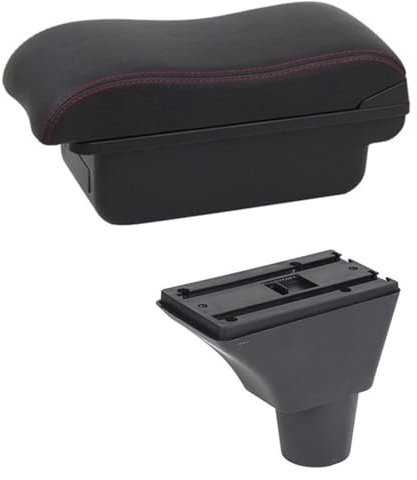 Apoyabrazos Para Coche Para Seat Para Ibiza 6j Para Ibiza 6L Compartimento Reposabrazos Para Coche Contenido Tienda Central Con Portavasos Caja Almacenamiento Para Consola Central USB Apoyabrazos(B2 R