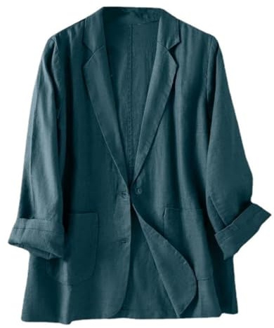 MINTLIMIT Womens Linen Blazer Jackets Long Sleeve Summer 2025 Lightweight Button Lapel Casual Blazers with Pockets