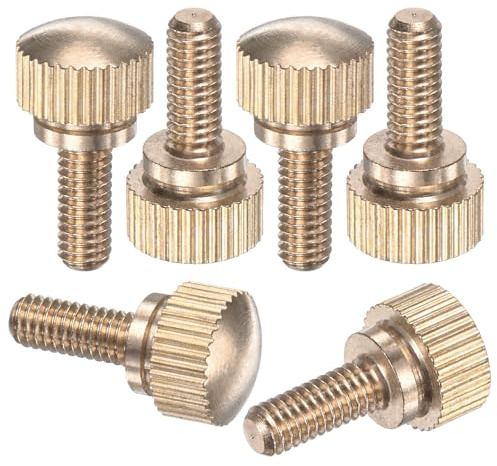 M METERXITY 6er-Pack Rändelschrauben M4x10mm Massiv Messing Rundkopf Drehknöpfe Mit Schultergriff Befestigungselemente Für Brillengestell Schrauben/PC Computer Rändelspitze Gewindeschrauben