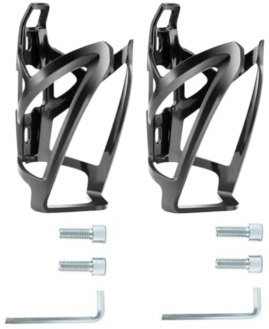 Naisfei Portabotellas para bicicleta, juego de 2 soportes para bebidas, ligero, fabricado en plástico irrompible de alta resistencia, incluye tornillos y herramientas de montaje