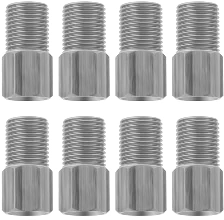 eMagTech 8 Tuercas de Conexión para Tubo de Aceite M8 de Acero Inoxidable Compatible con Shimano SM-BH59 SM-BH90 Color Plateado