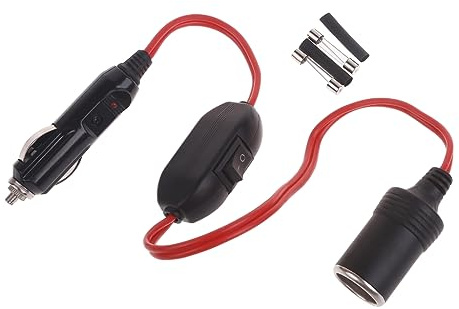 Guaber 12V 24V Car Socket Extension Cord with Switches Male Plug To Female Socket Extension Cable