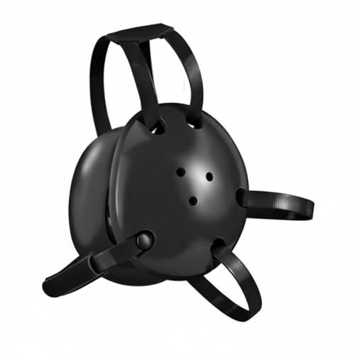 Gralara Paraorecchie da Lotta Wrestling Adulto Protezione Orecchie Caschetto Allenamento Sport da Combattimento Regolabile Design Ventilato Adatto per Atleti Competizioni Sportive, Nero, 3-Fori