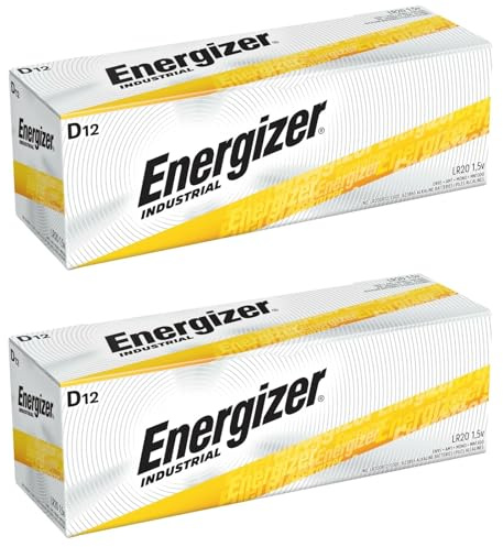 Energizer Industrial EN95 size D alkaline batteries: 24 count