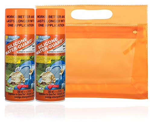 Sno Seal Silicone Waterguard Imprägnierspray – 2X 380 ml Doppelpack für Outdoorjacken, Schuhe, Zelte und Rucksäcke – Wasserabweisend & Schmutzschutz