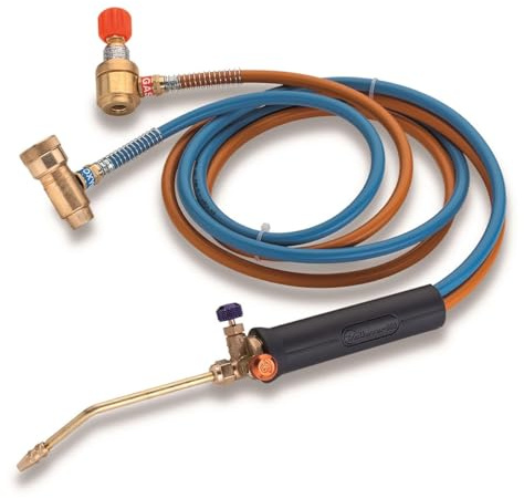 Kemper - Chalumeau Bi-Gaz Oxygène M10 et Gaz Butane Propane Tuyaux 1.5 m Soudo brasure + découpe