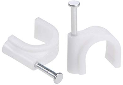 uxcell 12mm Cable Wire Clips Nail-in Wire Nail Clamps Cord Organizer Tie Holder 100pcs