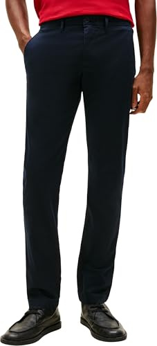 Tommy Hilfiger Uomo Pantaloni Core Bleecker 1985 Pima Cotton Chino, Blu (Desert Sky), 33W/32L