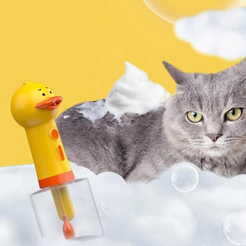 QEOTOH Tragbare elektrische Hund Reinigung Schaum Maschine,Schaum Hund Bad Maschine,tiefe Reinigung Haustier Maschine,Gro Pelz Waschen Haustier Größe,wasserdicht