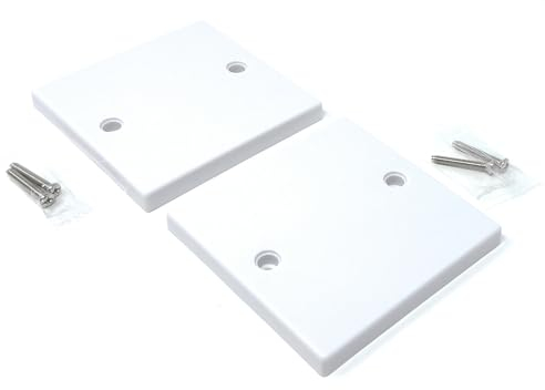 1pcs Single Blanking Plate Cover for Electrical Sockets Back Box White Finish, With Screws (86mm x 86mm)