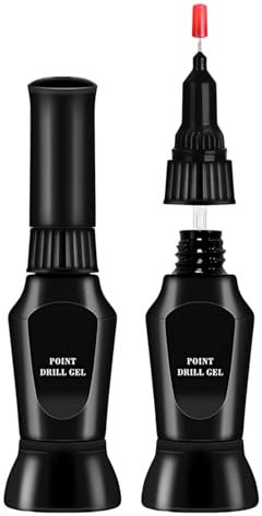 2 Pièces Colle à Ongles Strass, Super Adhésifs UV Gel pour Décoration Ongles avec Bijoux en Cristal et Diamant, Brosse Aiguille Double Usage, Résine Colle Nail Decor Art Accessoires, 10ml