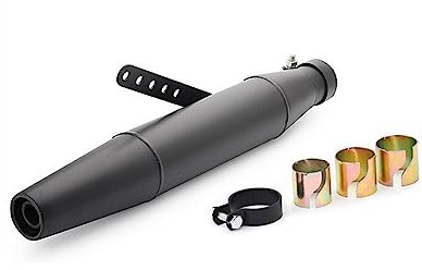 TUHBCX Motorräder Auspuffanlage Motorrad Retro Modifiziertes Auspuffrohr Für Triumph Pit Bike Escape Moto 38/40/43/45mm Schalldämpfer(M Black)