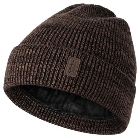 Wmcaps Mütze Herren mit Dickem Warmem Weichem Fleece-Futter | Klassische Modelle, sicherer Sitz, Versatile All-Day, für Outdoor-Arbeiten, Geschenke für Papa und Ehemann