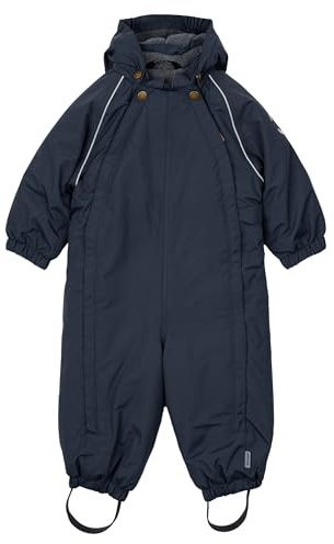 Mikk-line overall baby | nylonsnödräkt småbarn | snödräkter för pojkar och flickor | overall baby med vattentät 20 000 mm, blå nätter, 92