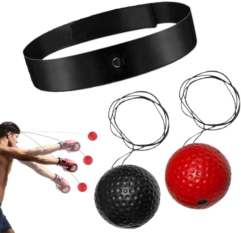 YOYEAH Boxball Reflexball Set, Boxen Training, Boxbälle mit Kopfband, Reaktionsball Boxing, Equipment für Reaktion, Agilität, Schlaggeschwindigkeit, Perfekt für Boxtraining