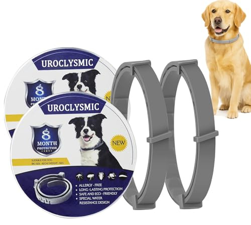 2er Set Hunde Halsband mit Natürlichen Ätherischen Ölen – Wasserdicht, Verstellbar, 16 Monate Schutz für Hunde ab 7 Wochen, Langfristiger Schutz und Sicherheit
